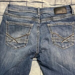 BKE Men’s Jake Straight Jeans in Classic Blue size 33x36